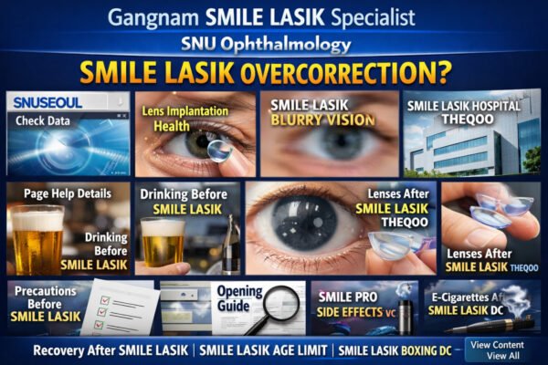 Precautions Before SMILE LASIK And Recovery After SMILE LASIK Tips From SNU Ophthalmology Doctors